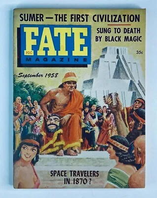 VTG Fate Magazine September 1958 Vol 11 No. 9 Space Travellers In 1870 No Label • $13.45