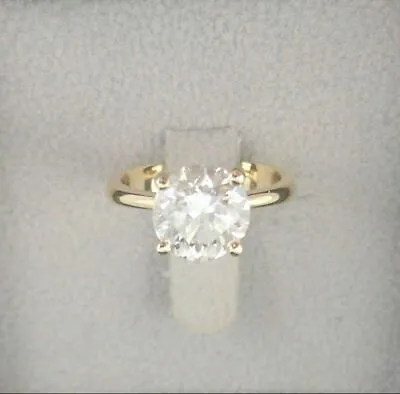 Diamond Engagement Ring D VVS2 1.5Ct Round Certified Lab Created 14K Yellow Gold • $2299.99