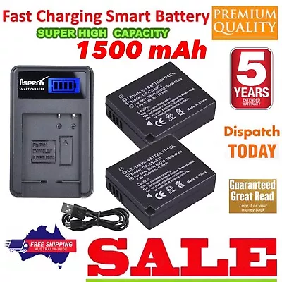 1500mAh B / Charger For Panasonic Lumix DC-TZ90 DC-TZ95 DMW-BLE9 E DMW-BLG10 E • $41.77