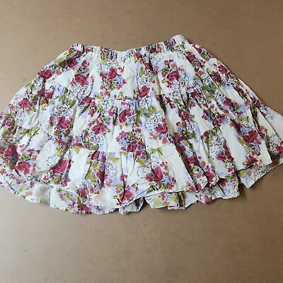 Mossimo Supply Co Skirt Small White Floral Stretch • $7.50