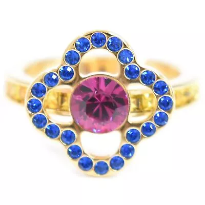 Louis Vuitton Eye Candy M66325 Gold Plated Crystal Ring Pink Blue Yellow #L • £351.80