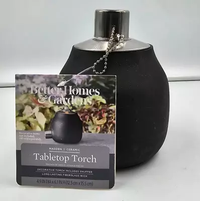 New Better Homes & Gardens Tabletop Torch Ceramic+Stainless Steel+Fiberglass Wic • $16.99