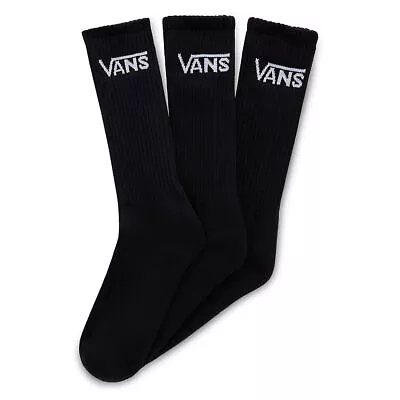 3 Pairs VANS Classic Crew Socks Sport Skate Skateboard - Black - US 6.5-9 • $33
