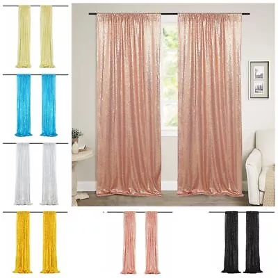 Semi-shading Sequin Backdrop Curtains Sequin Background Drapes  Christmas • $25.26