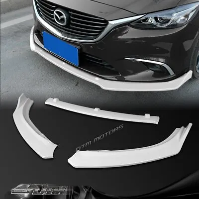 For 2014-2018 Mazda6 Mazda 6 Painted White Front Bumper Body Kit Spoiler Lip 3PC • $49.49