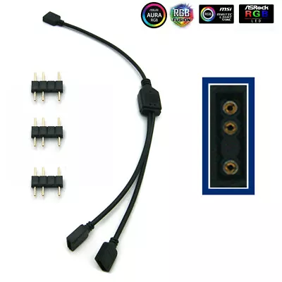 PC ARGB LED Lighting Splitter Cables - UK Stock • £6.99