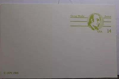 Greetings Blank George Wythe Patriot USA 14 Cent Postage Postcard Old Vintage PC • $0.50