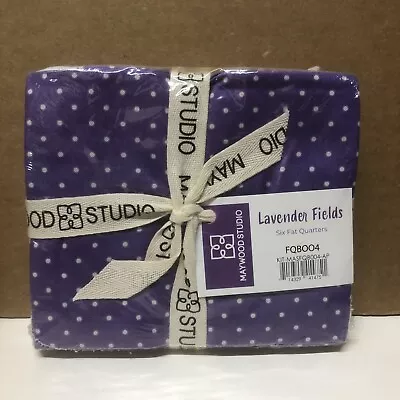 Maywood Studio Set Of 6 Fat Quarters  Lavender Fields  (FQB004) Polka Dots • $11.99