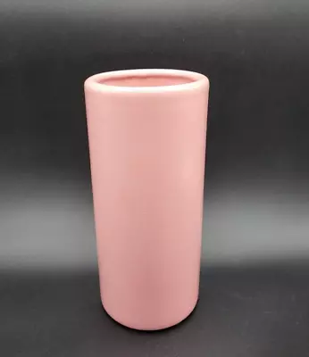 Haeger Mauve Pink Tall 9  Ceramic Cylinder Vase Vintage 1996 • $14.95