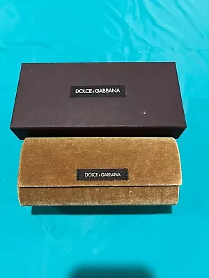 Dolce & Gabbana Olive Green Velvet Eyeglasses Sunglasses Case • $22
