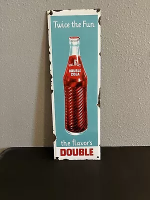 Vintage Double Cola Porcelain Sign • $59