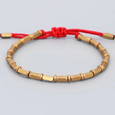 Tibetan Buddhist Handmade Braided Long Copper Beads Lucky Rope Bracelet Bangle • $2.58