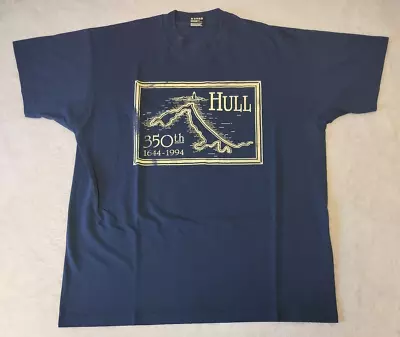 Vintage Hull Massachusetts T Shirt XL 350th Anniversary 1994 Single Stitched • $18.99