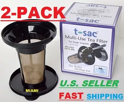 2-pack  T-sac Multi-use Tea Filters For Large Teapots 4-10 Cups U.s. Seller (2) • $9.98