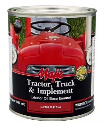 Majic 8-2961-2 Tractor Truck & Implement Enamel Paint Massey Ferguson Red 1 Qt. • $50.11