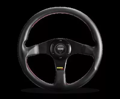 Momo Tuner For Steering Wheel 350 Mm - Black Leather/Red Stitch/Black Spokes • $229