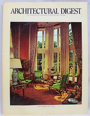 $9.99 • Buy Architectural Digest Magazine July Aug 1971 - Fine Interior Design & Decorating