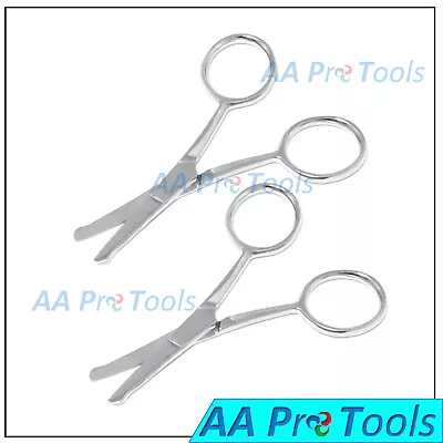 Nose Hair Scissors Men Mustache Beard Trimming Eyebrows Stainless Steel USA Made • $7.65