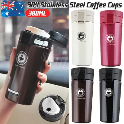 $9.99 • Buy PORTABLE Flask Thermos Coffee Cup Vacuum Insulated Tea Bottle Water Mug AU