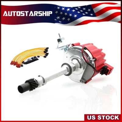 $66.89 • Buy For Chevy SBC 350 BBC 454 HEI Ignition Distributor &Spark Plug Wires 850001R New