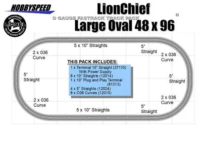 LIONEL FASTRACK LIONCHIEF 48x96 LARGE OVAL LAYOUT Terminal 4x8 Track  Train NEW • $124.84
