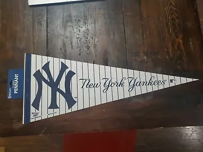 New York Yankees Baseball Pennant W/ Pin Stripes 2012- Wincraft  12 X 30 NEW • $13.99