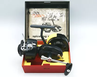 1973 Garcia Mitchell 400 High Speed Spinning Reel In Box + Extra Spool + Papers • $99.99