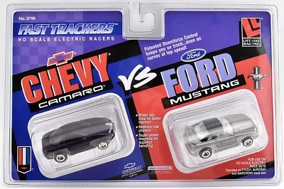 $28 • Buy Life-Like Chevy Camaro Vs Ford Mustang Twin Pack HO Slot Cars (2 Cars) DISC NOS