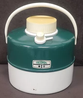 Vintage Steel Thermos 1 Gallon Green & White Water Jug Made In USA • $19.99