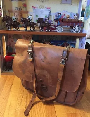 Vintage WWII US NAVY USPS Mail Postal Leather Messengers Bag. • $1289.97