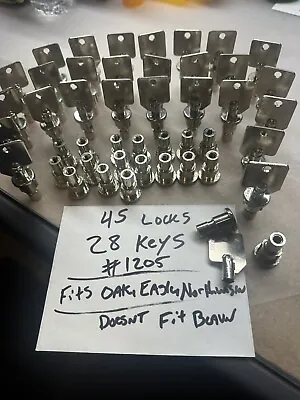 45 Locks 28 Keys MOST Bulk GUMBALL CANDY VENDING MACHINE Oak Northwestern Lock • $174.99
