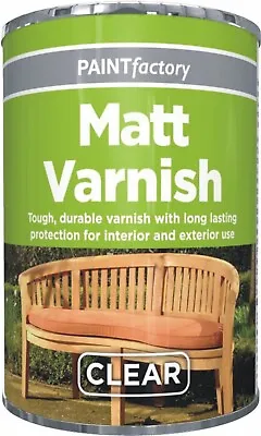 300ml All Purpose Clear Varnish Spray Tin Matt Finish Yacht Polyurethane DIY • £7.99