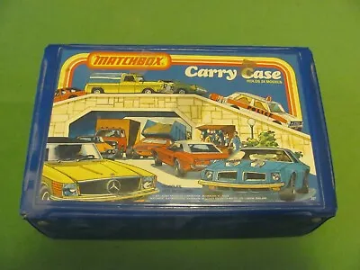 Lot Of 24 Matchbox Cars With Matchbox Blue Carry Case. • $49.95
