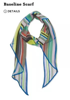 CAbi New NWT Baseline Scarf #6156 Red Yellow Green Blue Was $64 • $39.95