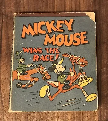 Mickey Mouse Wins The Race 1934 Softback Book  • $55