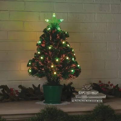 2-Foot Tall Battery-Operated LED Fiber Optic Space Saving Christmas Tree • $34.99