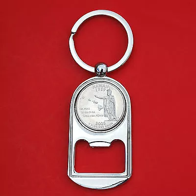 US 2008 Hawaii State Quarter BU Unc Coin Key Chain Ring Bottle Opener NEW  • $9.95