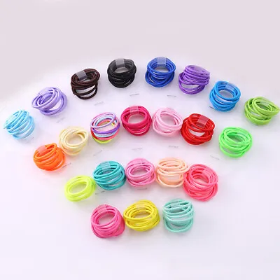 10Pcs Colour Kids Elastic Tiny Hair Tie Rubber Band Rope Ring Ponytail Holder ต • $0.89