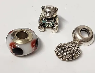 Bracelet Charms Pandora Sterling Silver Bear And Others • £27.99