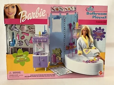 Vtg Barbie All Around Home Bathroom Playset Mattel  #67555 2001 NEW Sealed • $40