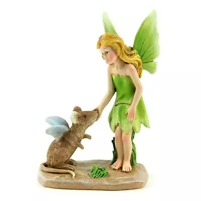 Miniature Fairy Garden Green Fairy W/ Mouse Fairy - Buy 3 Save $5 • $12.30