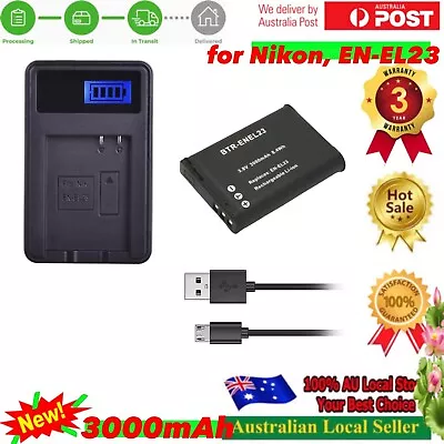 3000mAh Battery + Charger For Nikon COOLPIX P900 P610 P600 B700 S810c Camera • $28.10