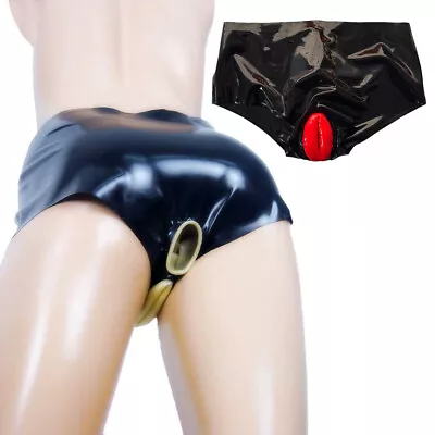 Latex Gummi Brief Vagina Sheath With Red Anus Sheath Panties Fetish BDSM Cosplay • £57.42