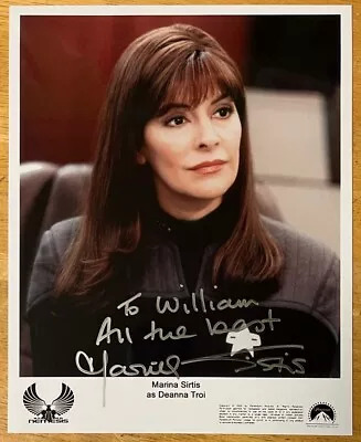 Autographed Marina Sirtis Photo Star Trek Nemesis Deanna Troi STNG  • $39.99