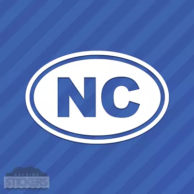 North Carolina NC Oval Vinyl Decal Sticker • $1.99