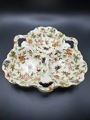 Vintage Japan Chintz Moriyama Mori-Machi 3 Compartment Server • $32.99