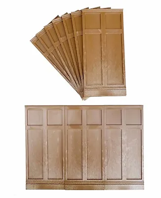 Dolls House Wall Panels 3/4 Height 2 Box High Edwardian Style Pack Of 10. A1020 • £13.68