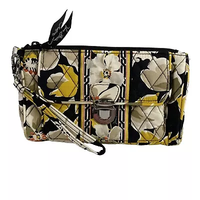 Vera Bradley Yellow Dogwood Pushlock Wristlet Wallet • $9.58