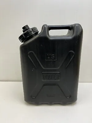 5 Gallon Water Can W Screw Lid SCEPTER Vintage Vented Military Black Plastic Cap • $39.99