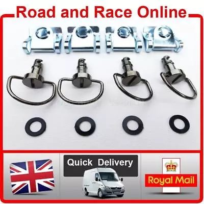 Fairing Clips Quick Release Dzus Style D Ring 17mm Fastener Black Nickel 4 Pack • £9.99